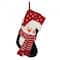 Glitzhome® 18.9" 3D Penguin & Reindeer Hooked Stockings, 2ct.